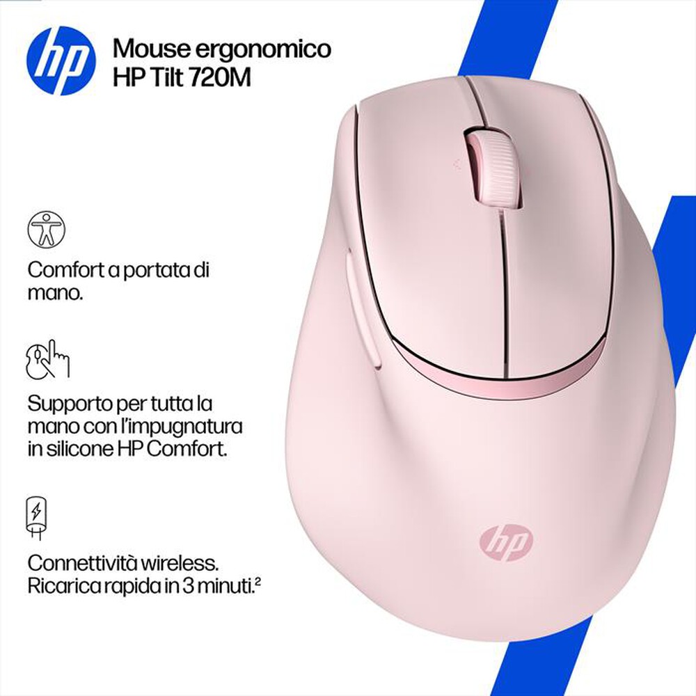 Immagine del prodotto HP - MOUSE ERGONOMICO TILT 720M-Pink