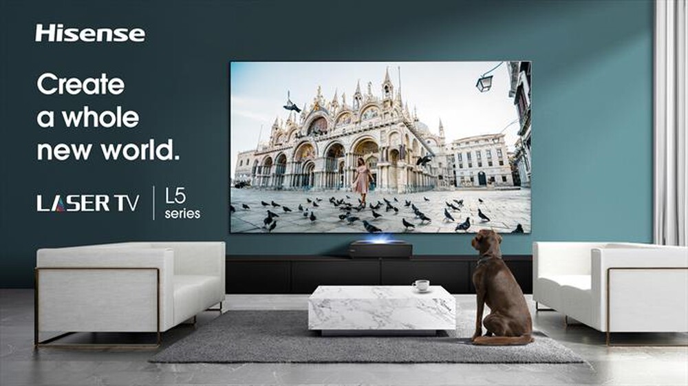 "HISENSE - Laser Tv Smart Tv 100\" 100L5F-A12 Pannello hard-Black/Gray"