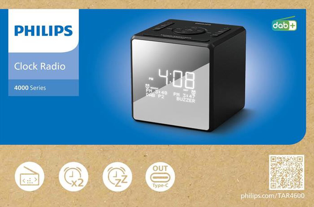 Immagine del prodotto PHILIPS - Radiosveglia TAR4600/10-Black