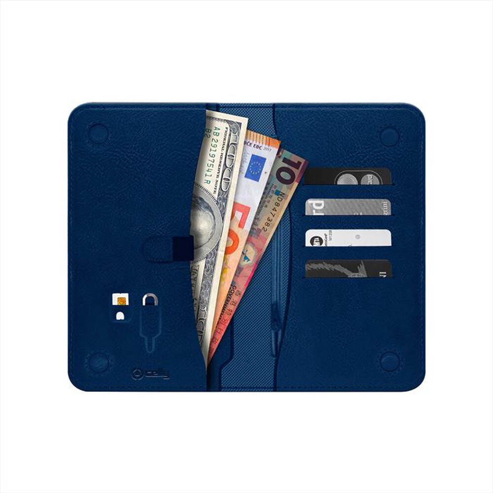 "CELLY - PASSPORTDBL - PORTADOCUMENTI MAGNETICO DUOMO-BLU/SIMILPELLE"