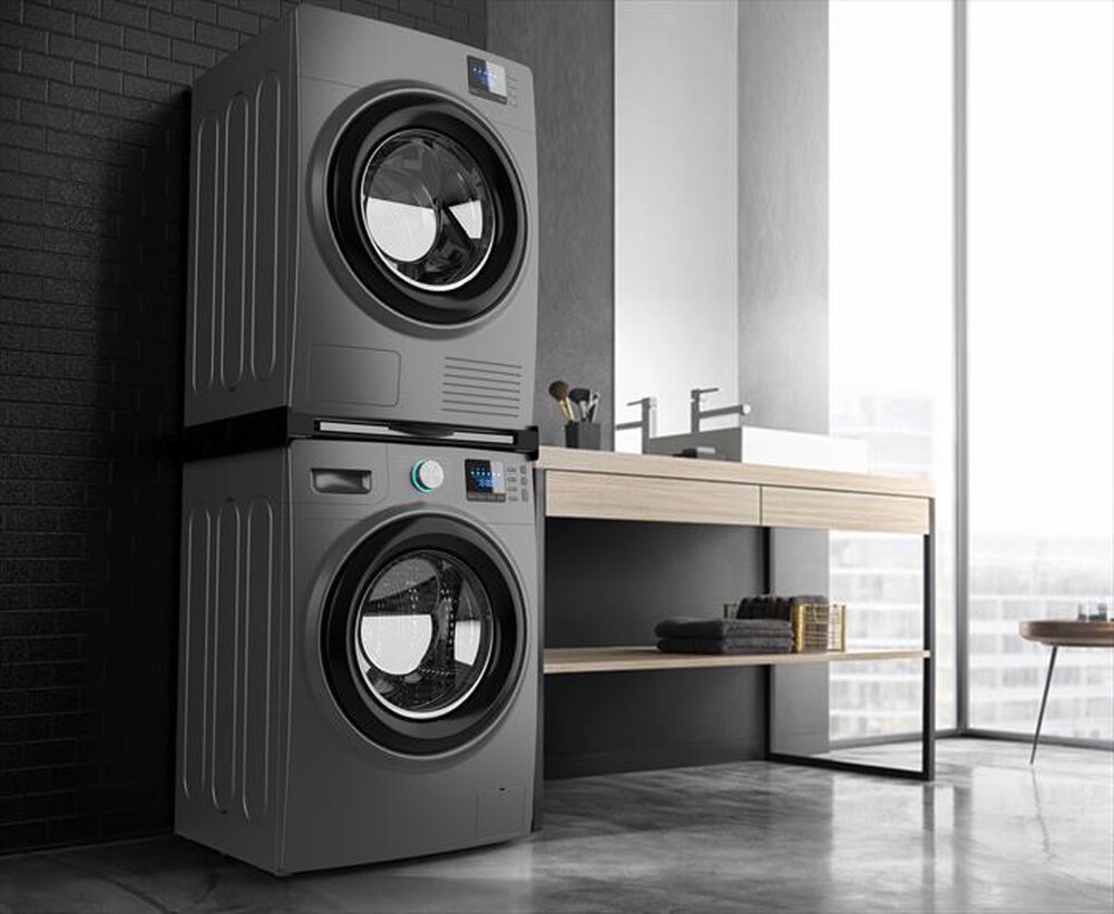 Immagine del prodotto MELICONI - Kit di sovrapposizione lavatrice TORRE DARK-Tecnopolimero Nero e legno gri