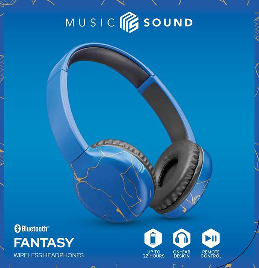 Immagine del prodotto CELLULARLINE - Cuffia wireless BTMUSICSOUNDFAN243-Blu