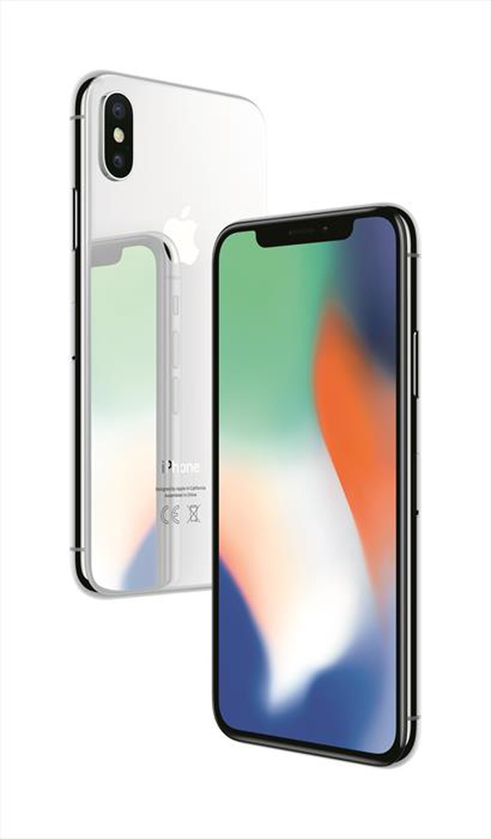 "APPLE - iPhone X 64GB OTTIMO BATTERIA NUOVA-Argento"