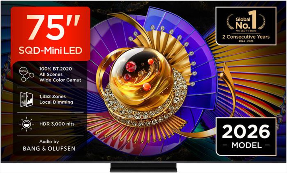 Immagine del prodotto TCL - Smart TV SQD-Mini LED 4K 75" 75C7L-Nero