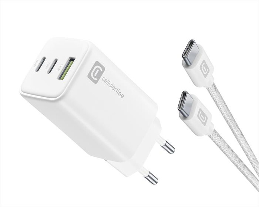 Immagine del prodotto CELLULARLINE - MULTIPOWER 65W KIT ACHKITC2CGAN65TABW-Bianco