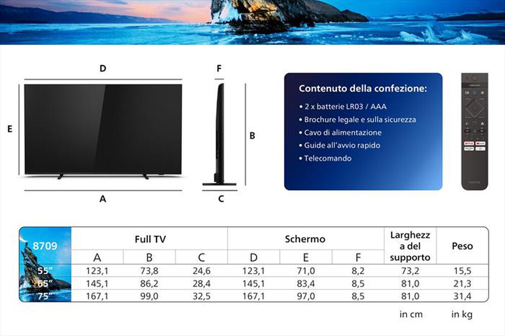 Immagine del prodotto PHILIPS - Smart TV LED UHD 4K 65" 65PML8709/12-Black