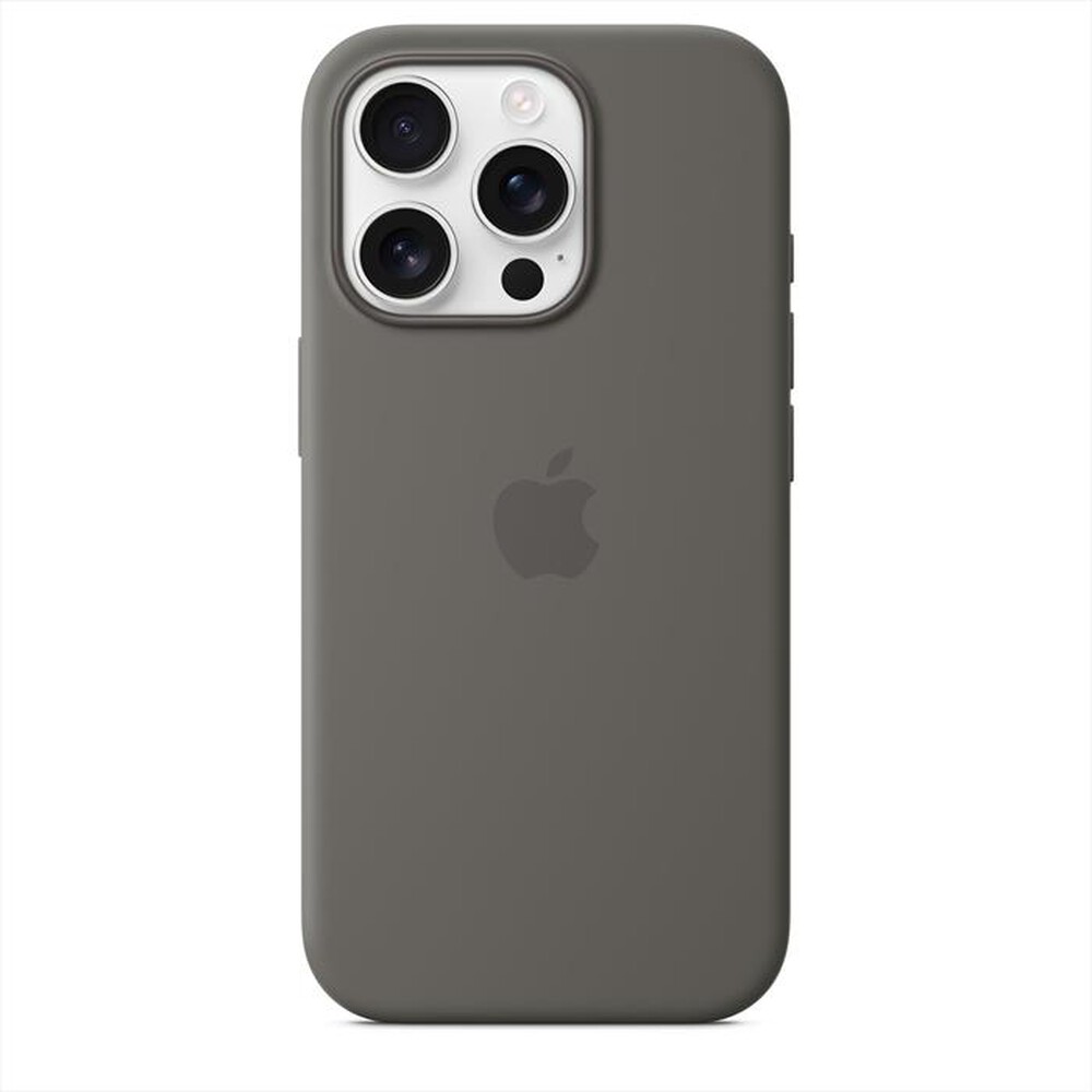 "APPLE - Custodia MagSafe in silicone per iPhone 16 Pro-Grigio Pietra"