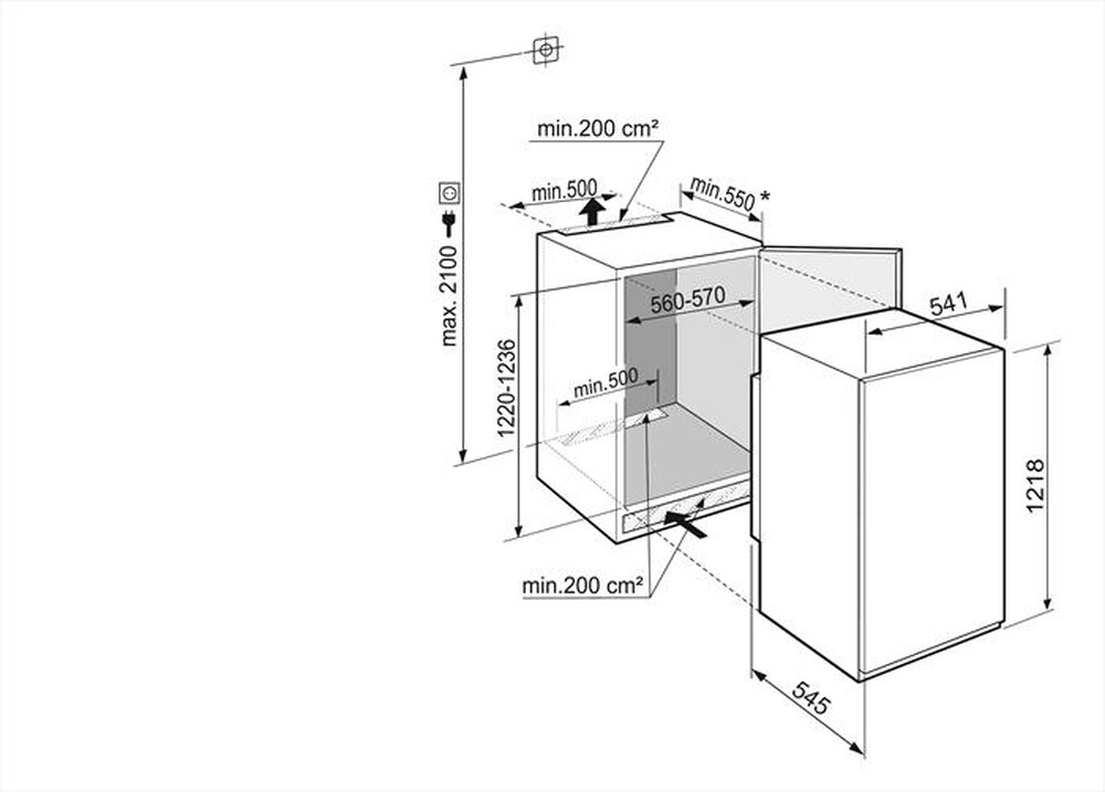 "LIEBHERR - Frigorifero incasso IRSE 4101-20 Classe E"