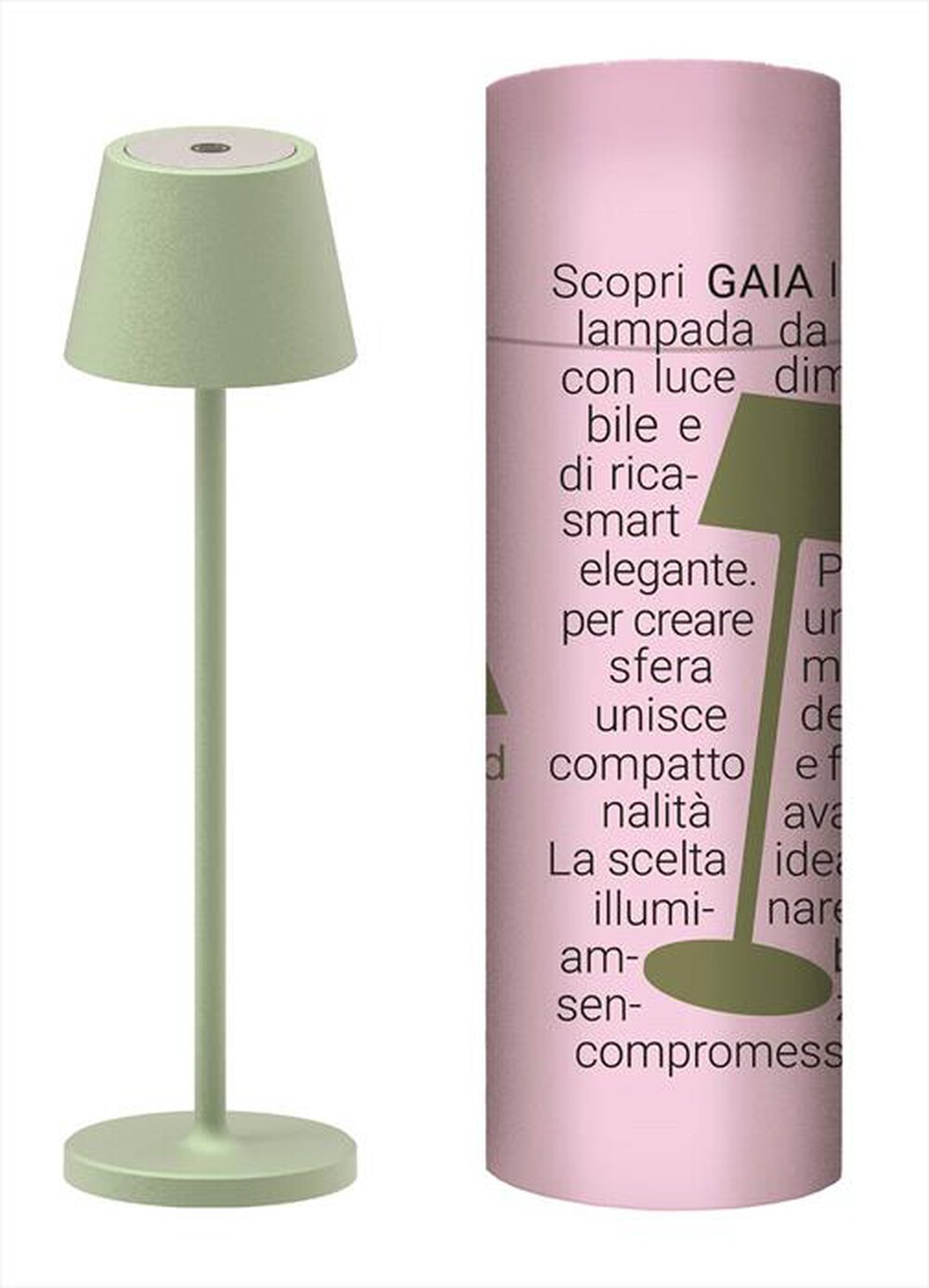 "MAJESTIC - Lampada d'appoggio GAIA VS-Verde Salvia"