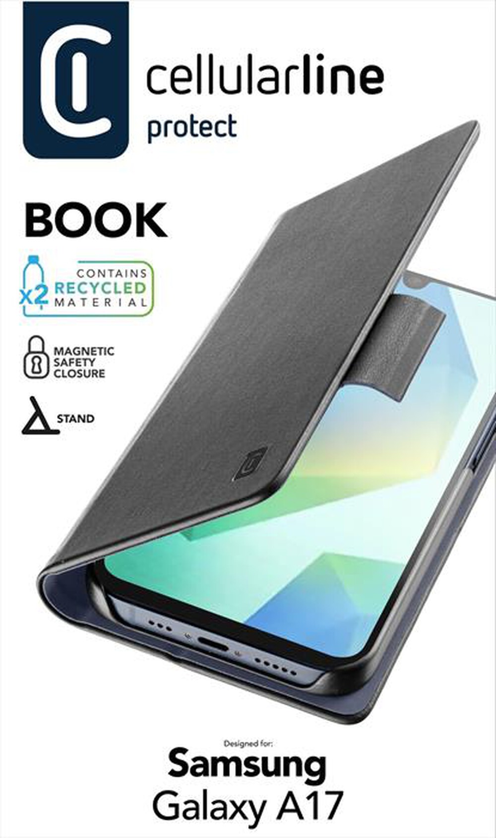 Immagine del prodotto CELLULARLINE - Custodia a libro BOOK per GALAXY A17-Nero