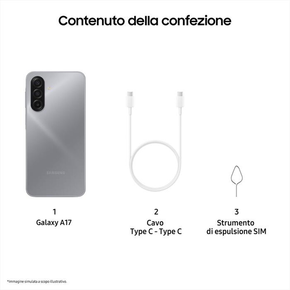 Immagine del prodotto SAMSUNG - Smartphone GALAXY A17 LTE 256GB-Gray