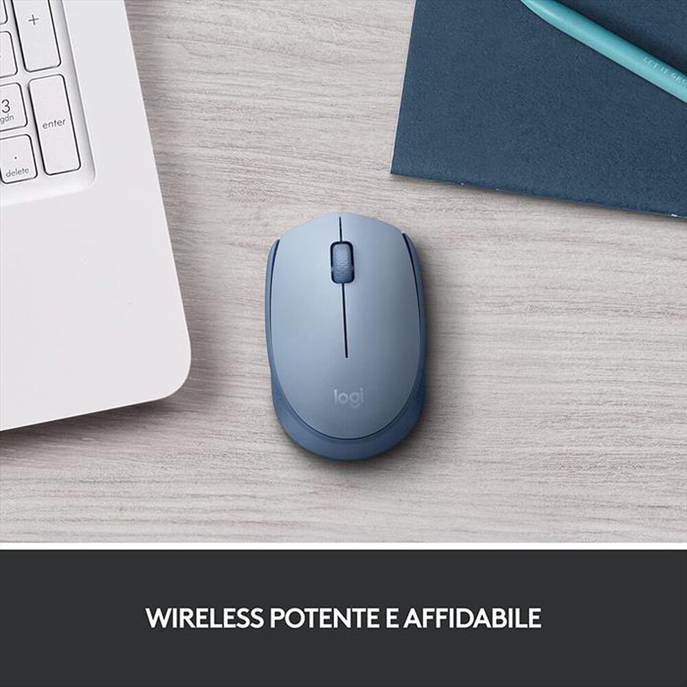 "LOGITECH - M171 Wireless Mouse-Blue Grey"
