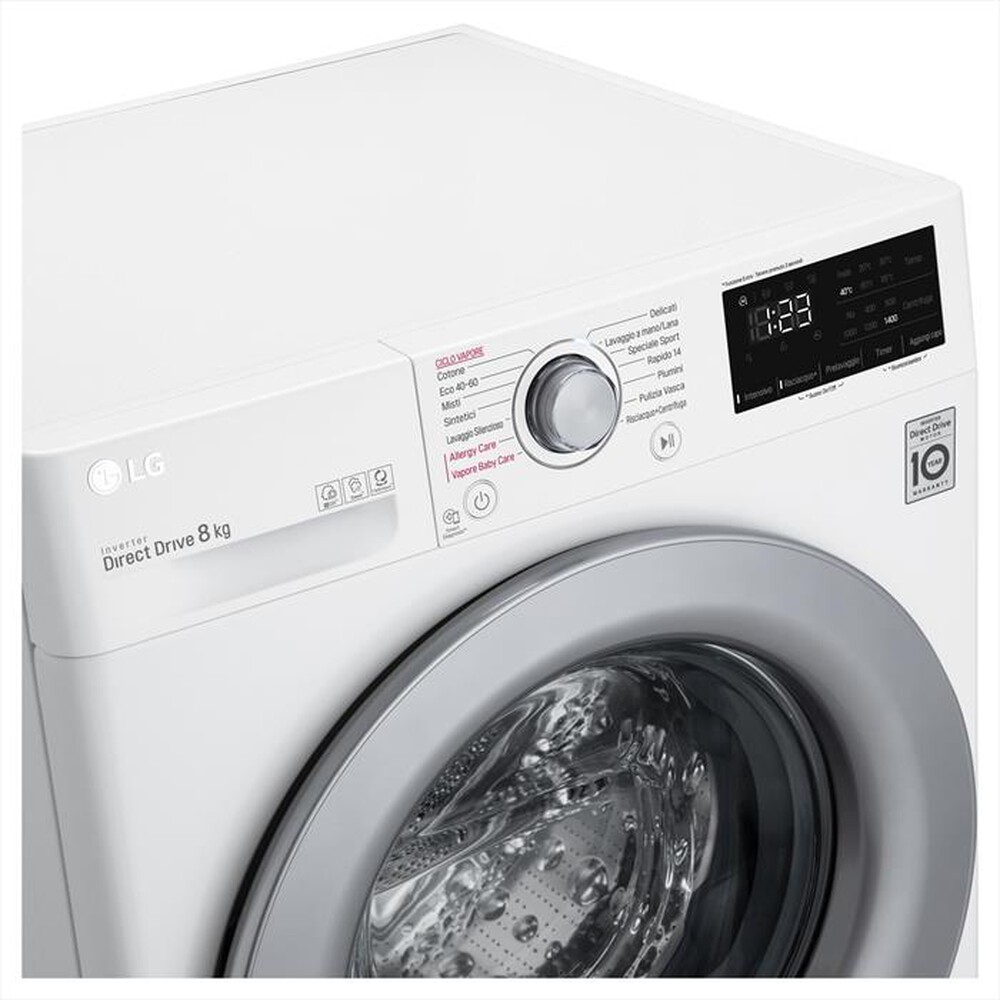 "LG - Lavatrice F2WV3S7S4E 7 Kg Classe D-White"