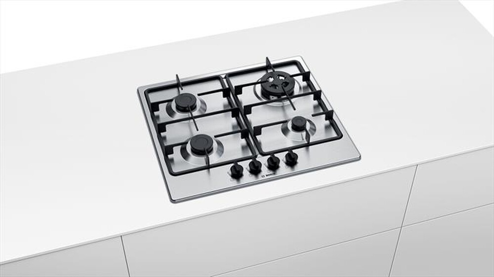 "BOSCH - Piano cottura a gas PGH6B5B60 4 fuochi 58,2cm-Inox"