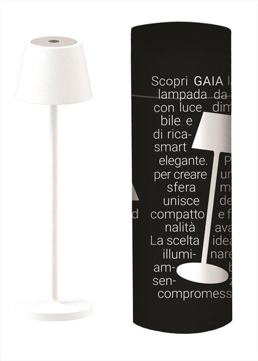 "MAJESTIC - Lampada d'appoggio GAIA WH-Bianco"
