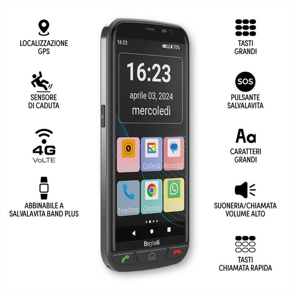 "BEGHELLI - Cellulare 9207-Nero"