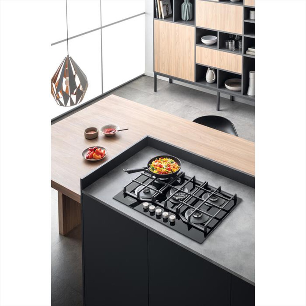"HOTPOINT ARISTON - Piano cottura a gas HAGS 72F/BK HOB OA 5 fuochi"