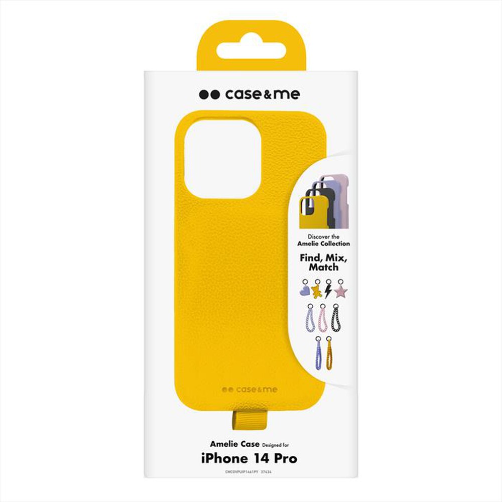 "CASEME - Cover ecoleather CMCOVPUIP1461PY per iPhone 14 Pro-Giallo"