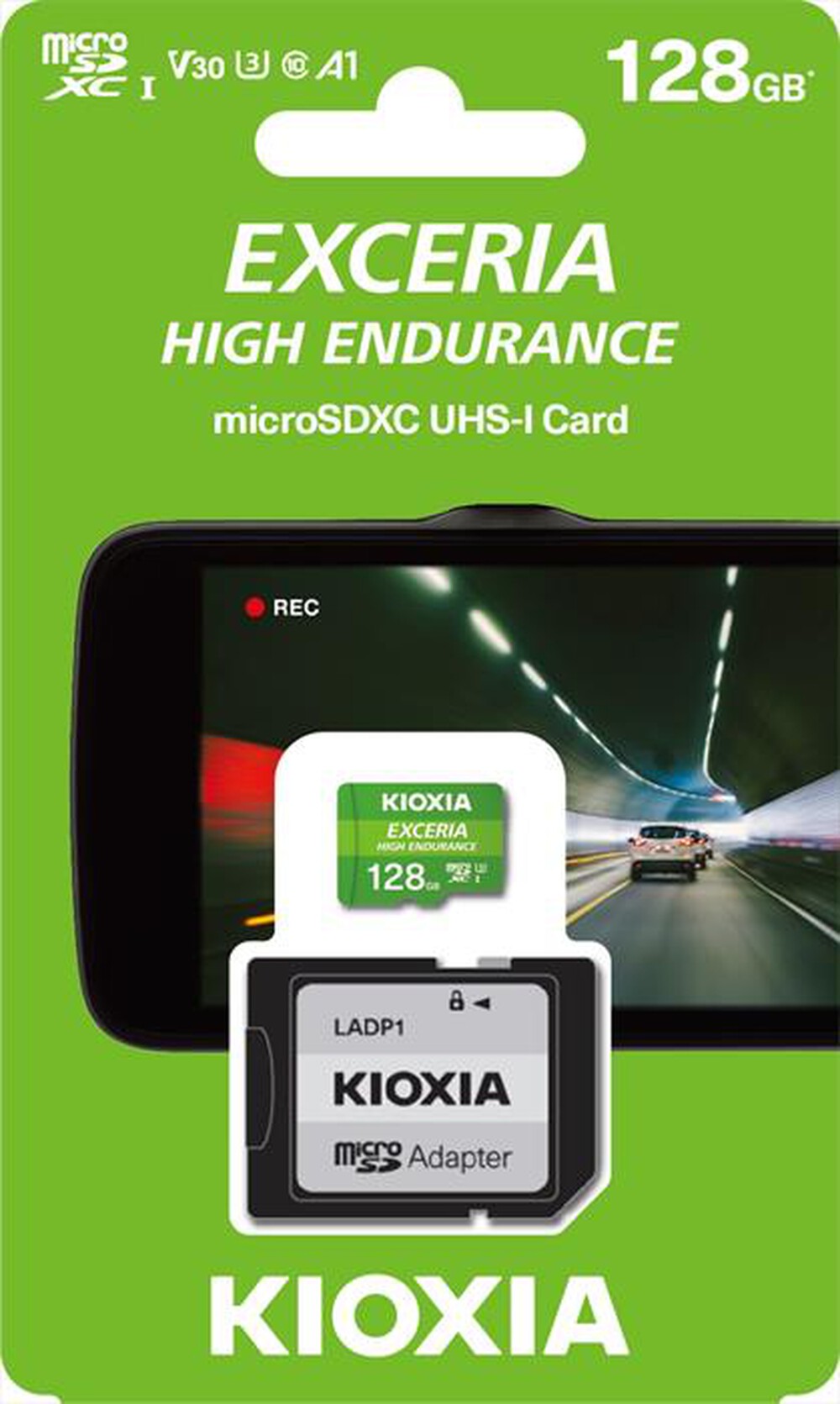 "KIOXIA - MICROSD EXCERIA HIGH ENDURANCE MHE1 UHS-1 128GB-Verde"