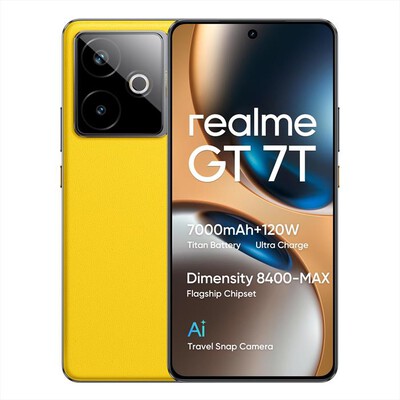REALME - Smartphone REALME GT7 T 5G (512 GB 12GB)-ICE SENSE YELLOW