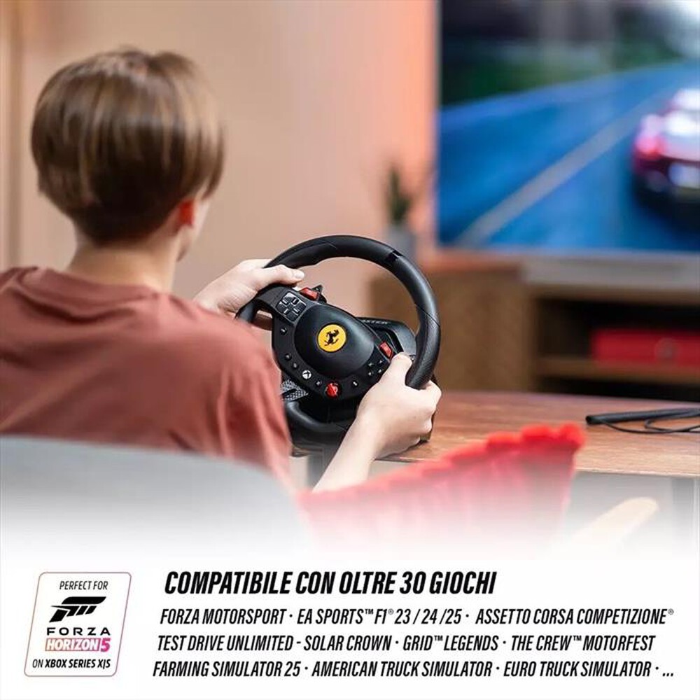 Immagine del prodotto THRUSTMASTER - Sterzo + Pedali T98-X FERRARI 296 GTS-Nero