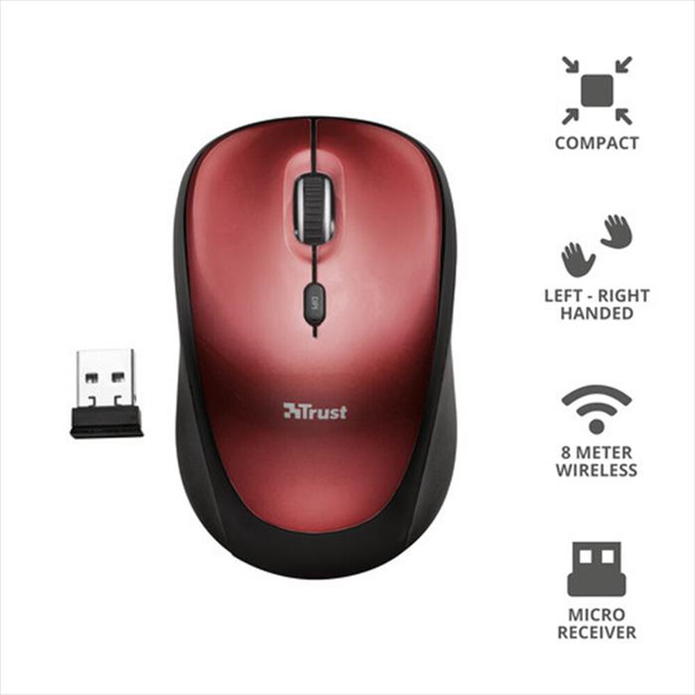 "TRUST - Mouse Wireless 19522-Red"