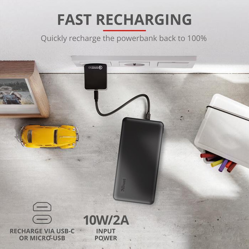 "TRUST - PRIMO POWERBANK 20.000-Black"