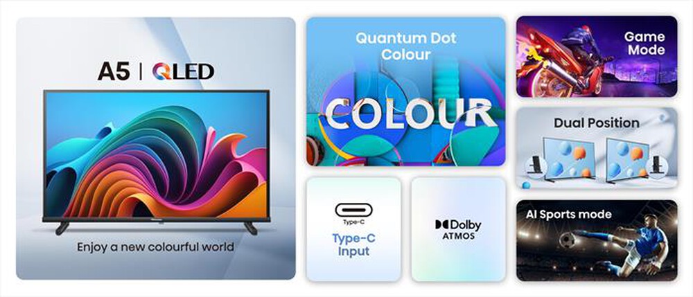 "HISENSE - Smart TV Q-LED FHD 32\" 32A59NQ-NERO"