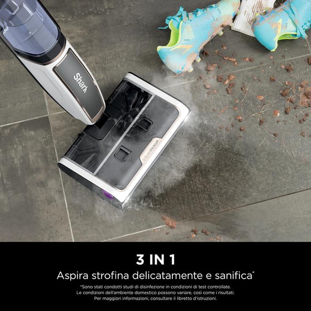 "SHARK - SCOPA A VAPORE LAVAPAVIMENTI STEAMPICKUP SD200EU-Bianco"