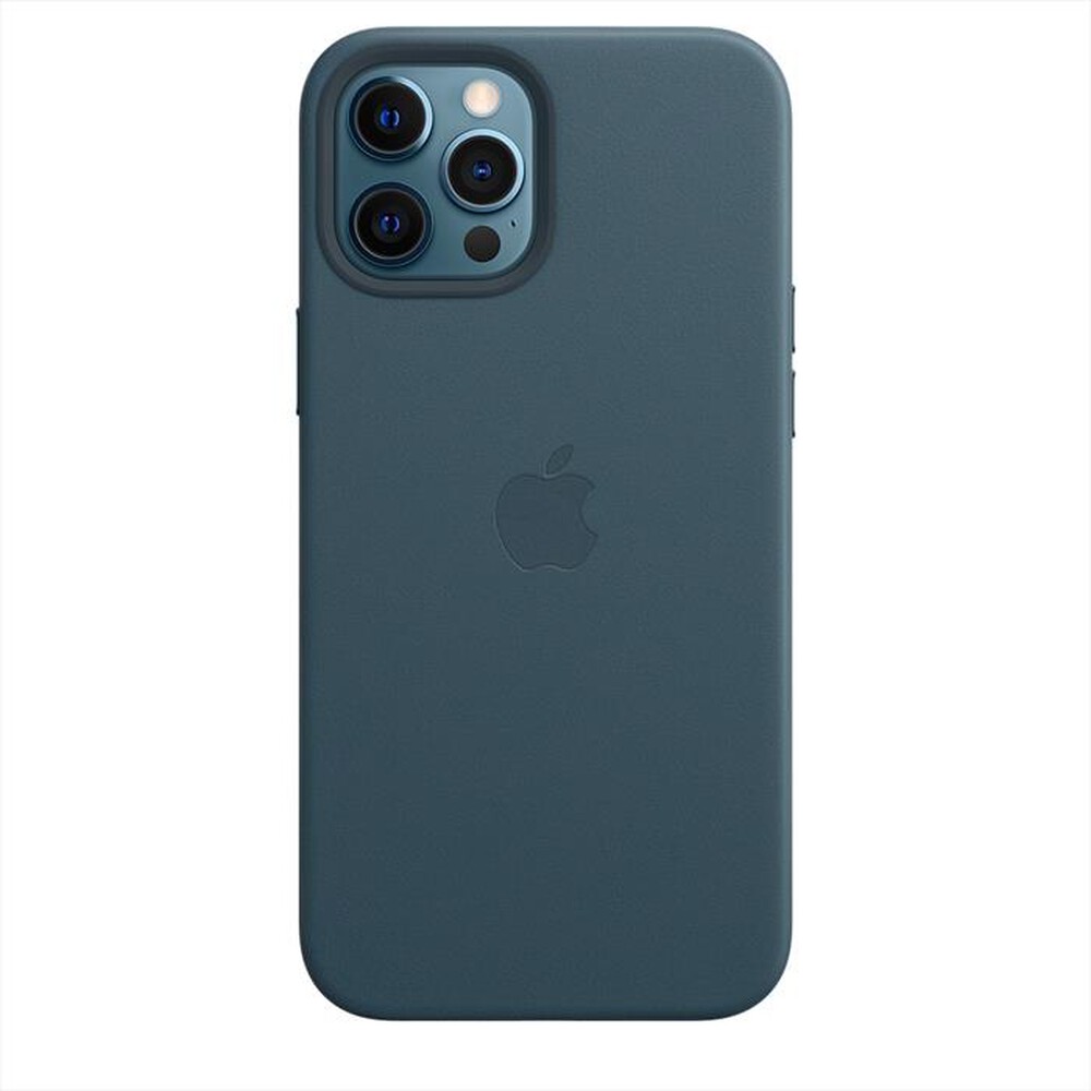 "APPLE - iPhone 12/12 Pro Leather Case with MagSafe-Blu Baltico"