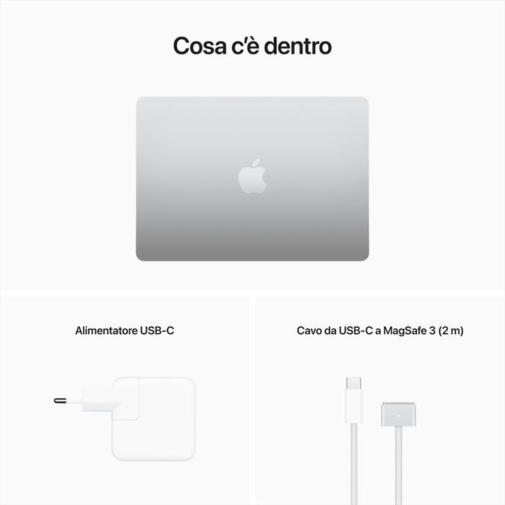 Immagine del prodotto APPLE - MacBook Air 13 M2 8-core CPU 8-core GPU 256GB SSD-Argento