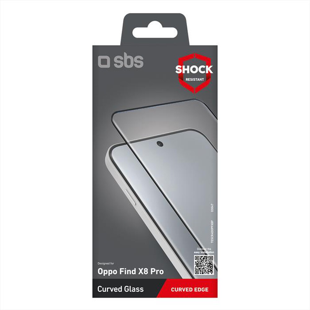 Immagine del prodotto SBS - Pellicola TESCR4DOPFX8P per Oppo Find X8 Pro-Nero