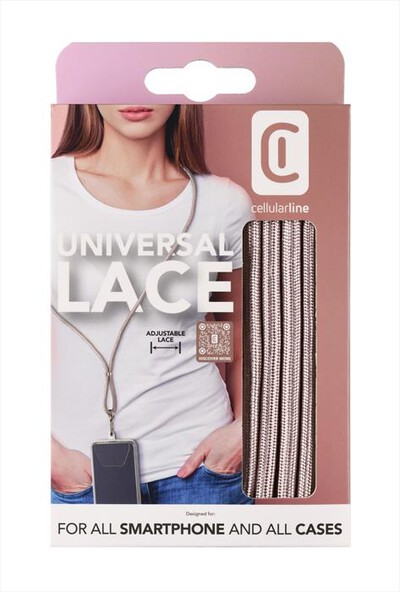 CELLULARLINE - Laccio da collo universale per smartphones-Pink