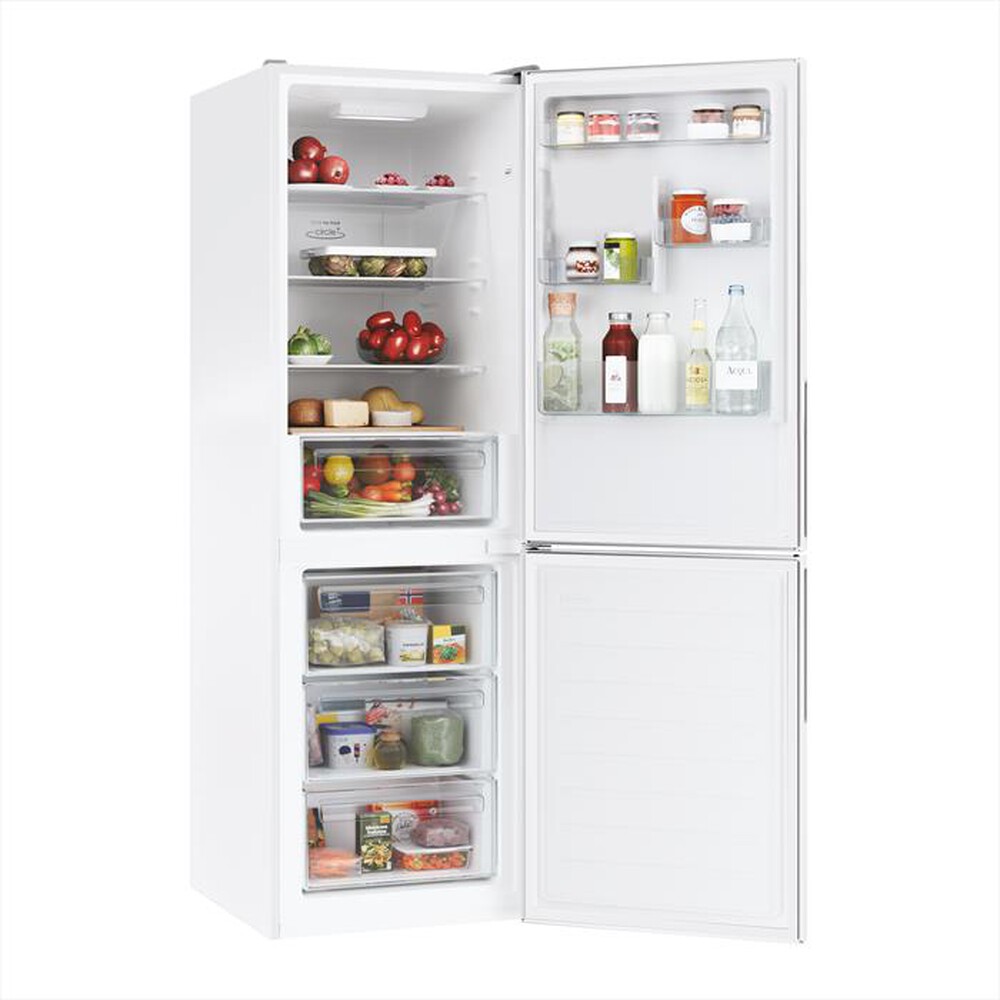 "CANDY - Frigorifero combinato CCE3T618EW Classe E 341 lt-Bianco"