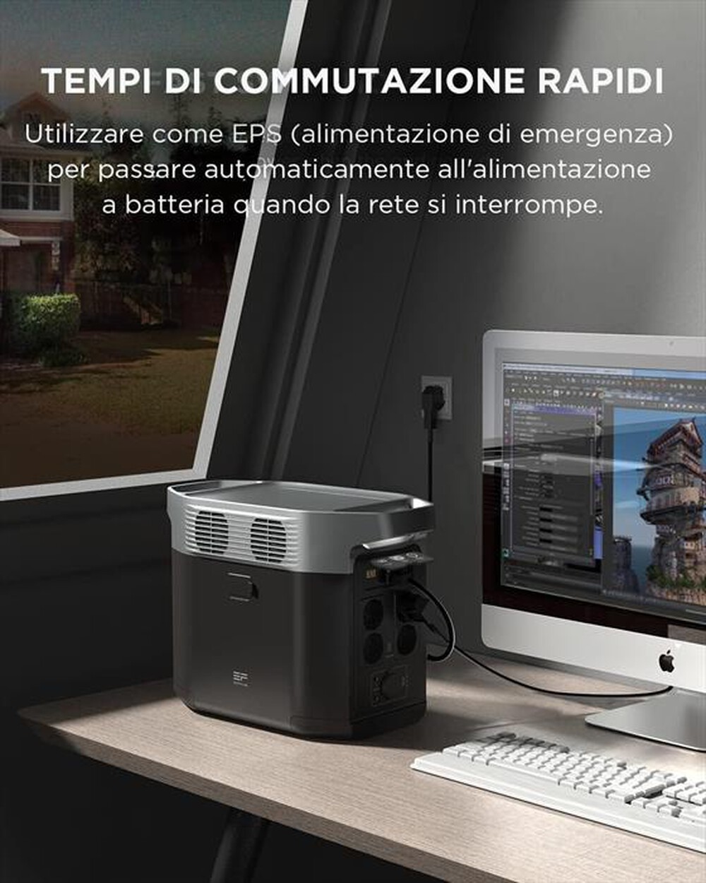 "ECOFLOW - Batteria portatile aglio ioni di litio ZMR330-EU-nero"