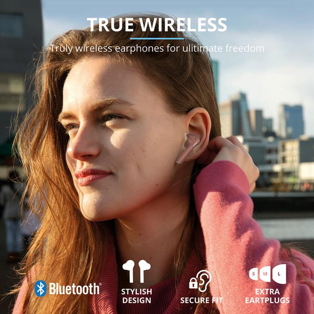 "TRUST - NIKA TOUCH BLUETOOTH EARPHONE PINK-Pink"