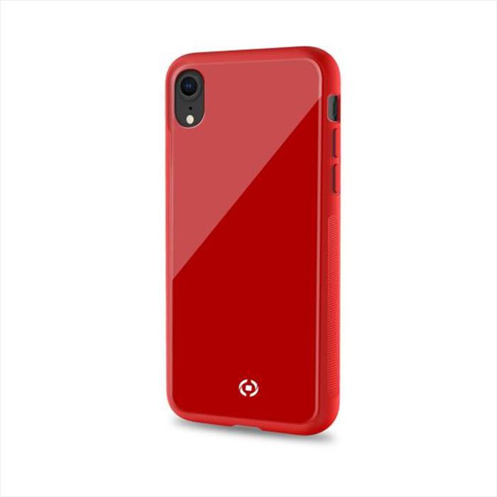 "CELLY - COVER PER IPHONE XR-Rosso/Vetro temperato+TPU"