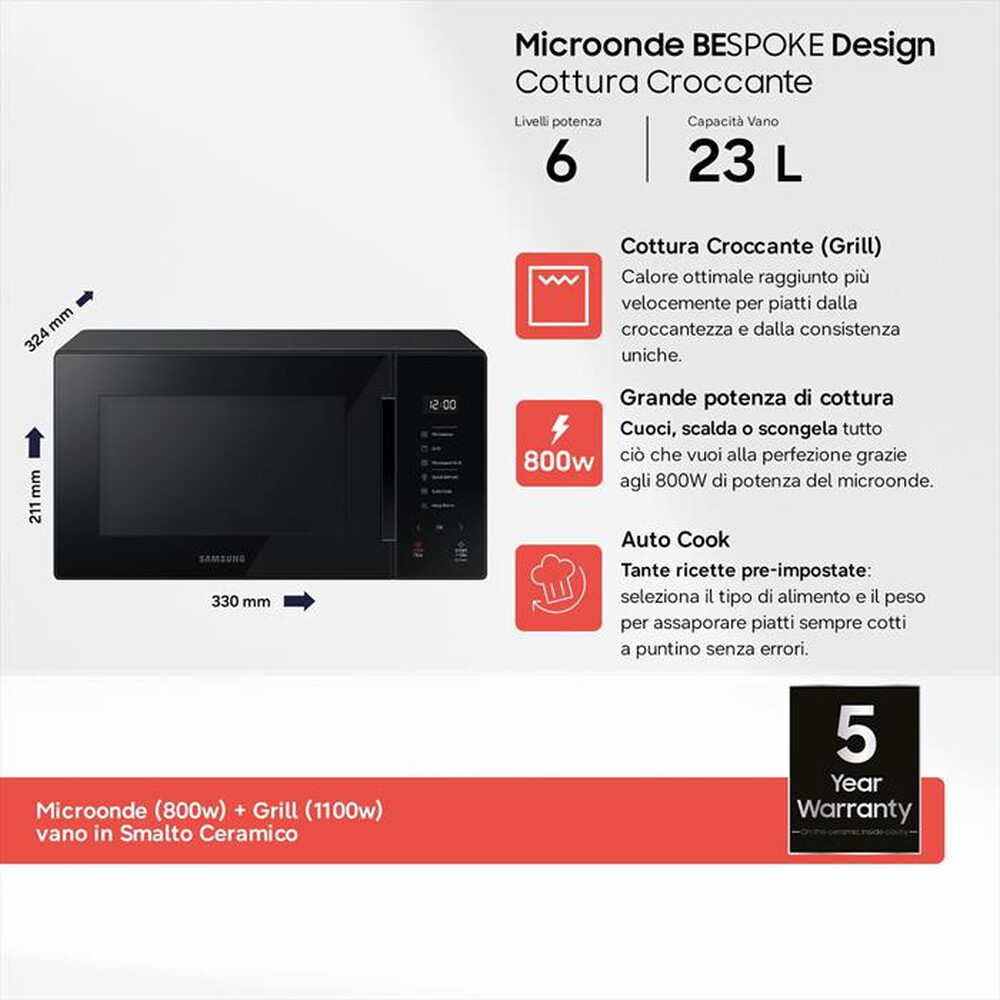 Immagine del prodotto SAMSUNG - MG23T5018AK/ET-black