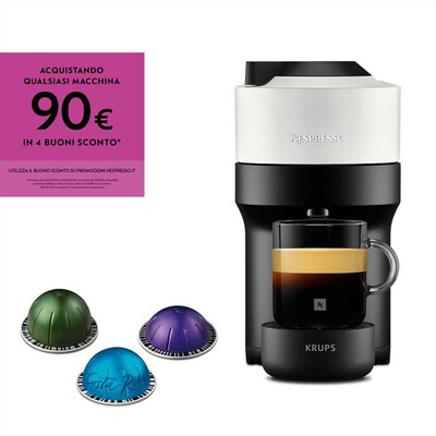 KRUPS - Macchina da caffè VERTUO POP XN9201K Nespresso-WHITE