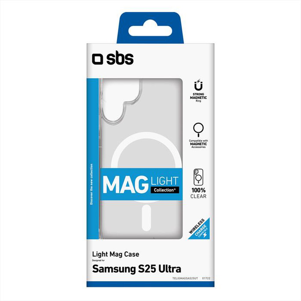 "SBS - Cover TELIGMAGSAS25UT per Samsung S25 Ultra-Trasparente"