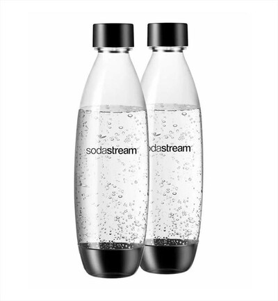 SODASTREAM - BIPACK BOTT. FUSE LAVABILI DA 1 L-Trasparente/Nero