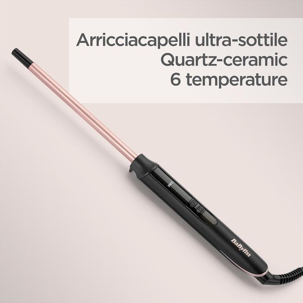 "BABYLISS - Ferro arricciacapelli C449E-Nero/Rosa"