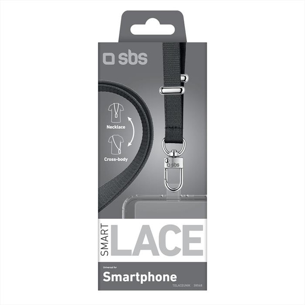 Immagine del prodotto SBS - Laccetto piatto universale per smartphone-Nero