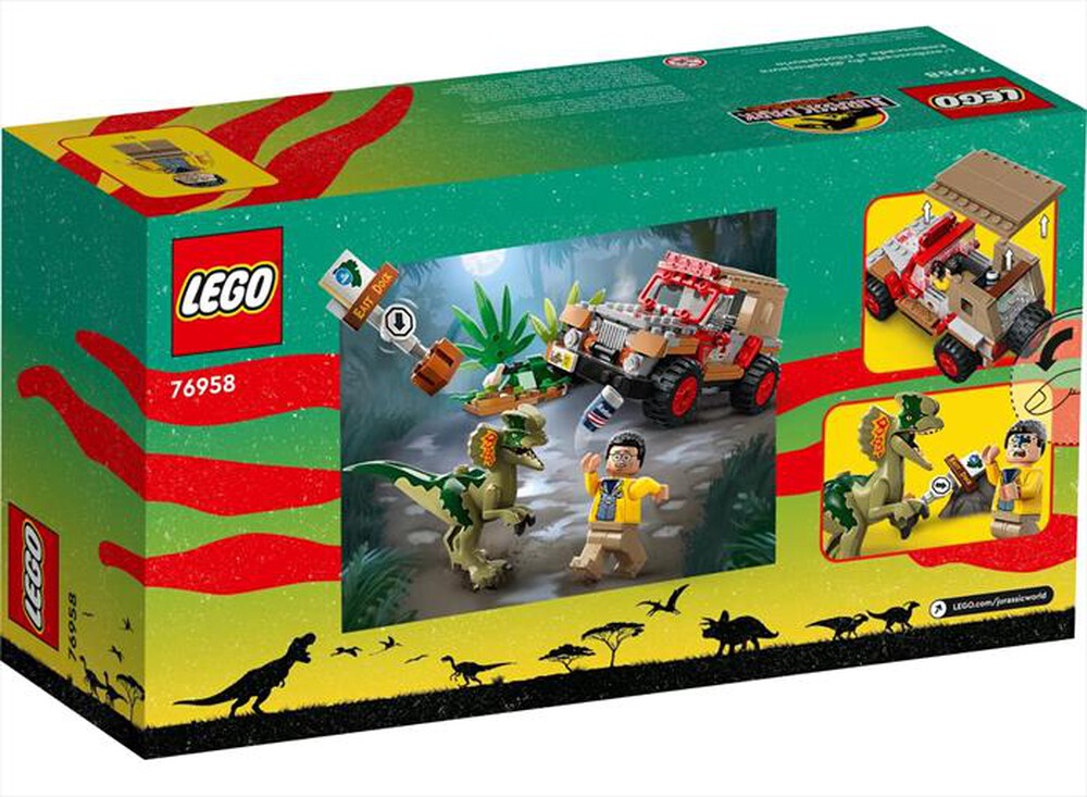 "LEGO - JURASSIC WORLD L’agguato del Dilofosauro - 76958-Multicolore"