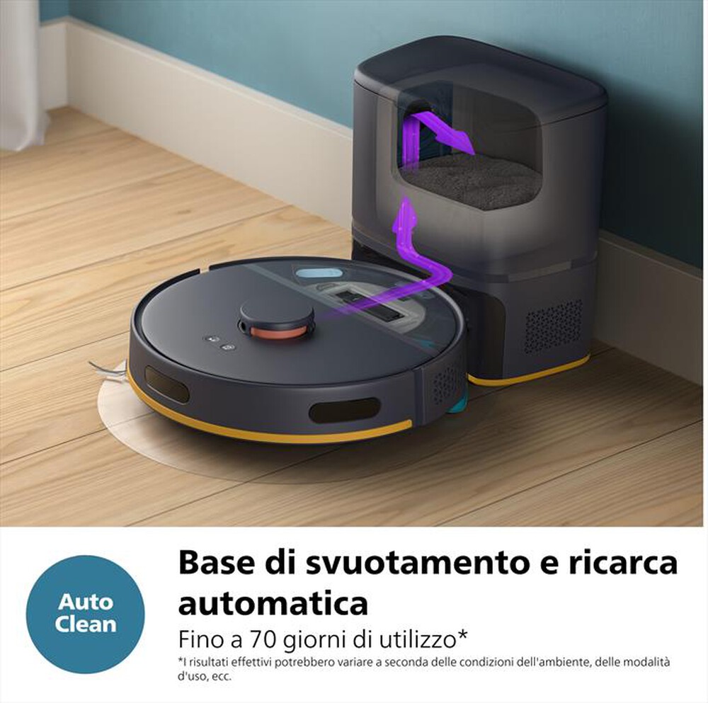"PHILIPS - Aspirapolvere robot SERIE 2000 +STAZIONE XU2100/10-Nero"