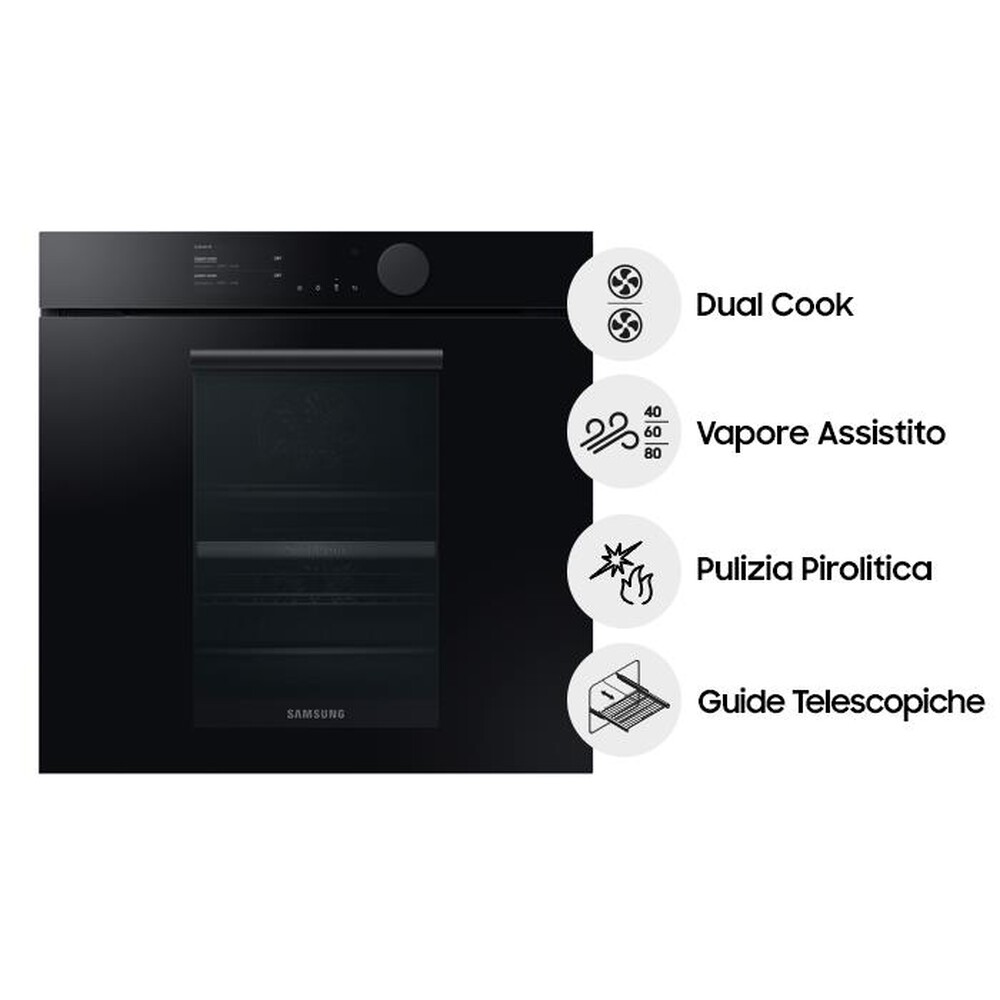 Immagine del prodotto SAMSUNG - Forno incasso elettrico NV75T8879RK/ET Classe A+-Onyx black designe