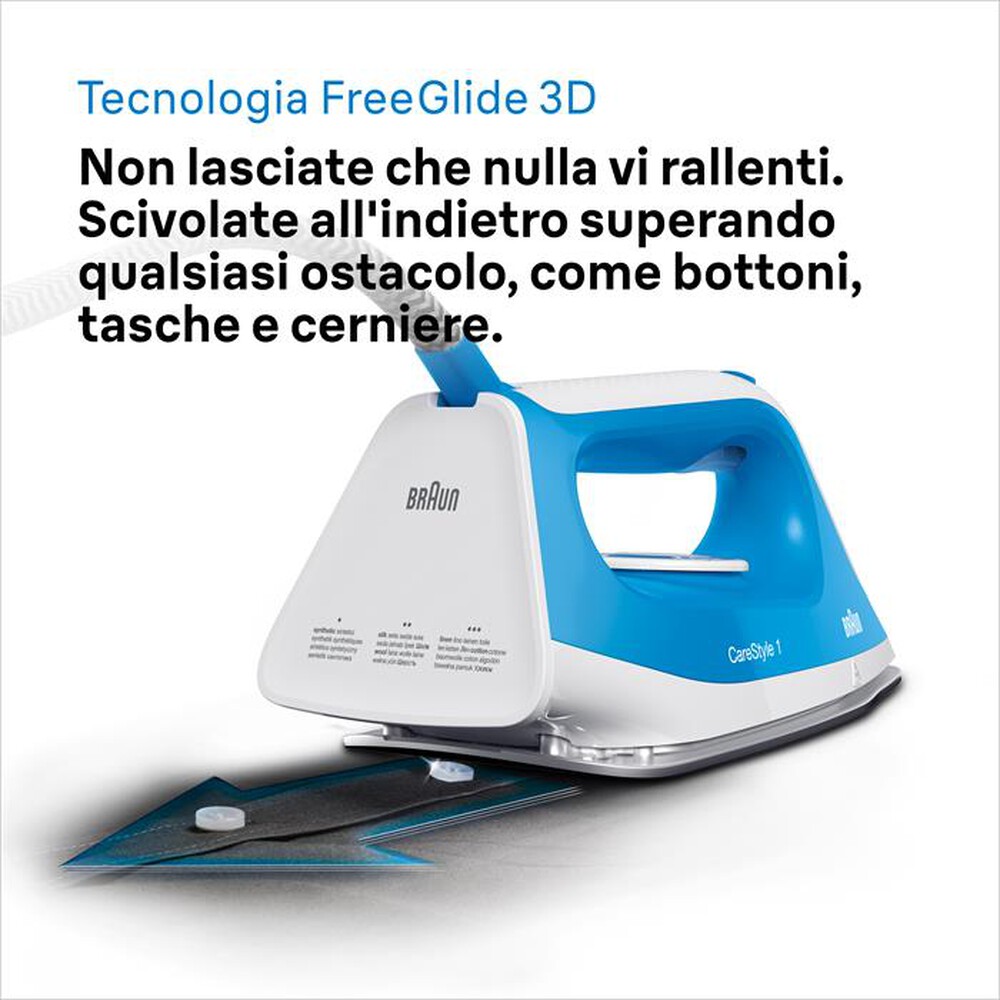Immagine del prodotto BRAUN - Ferro da stiro con caldaia CareStyle 1 IS1012BL-Bianco/Blu