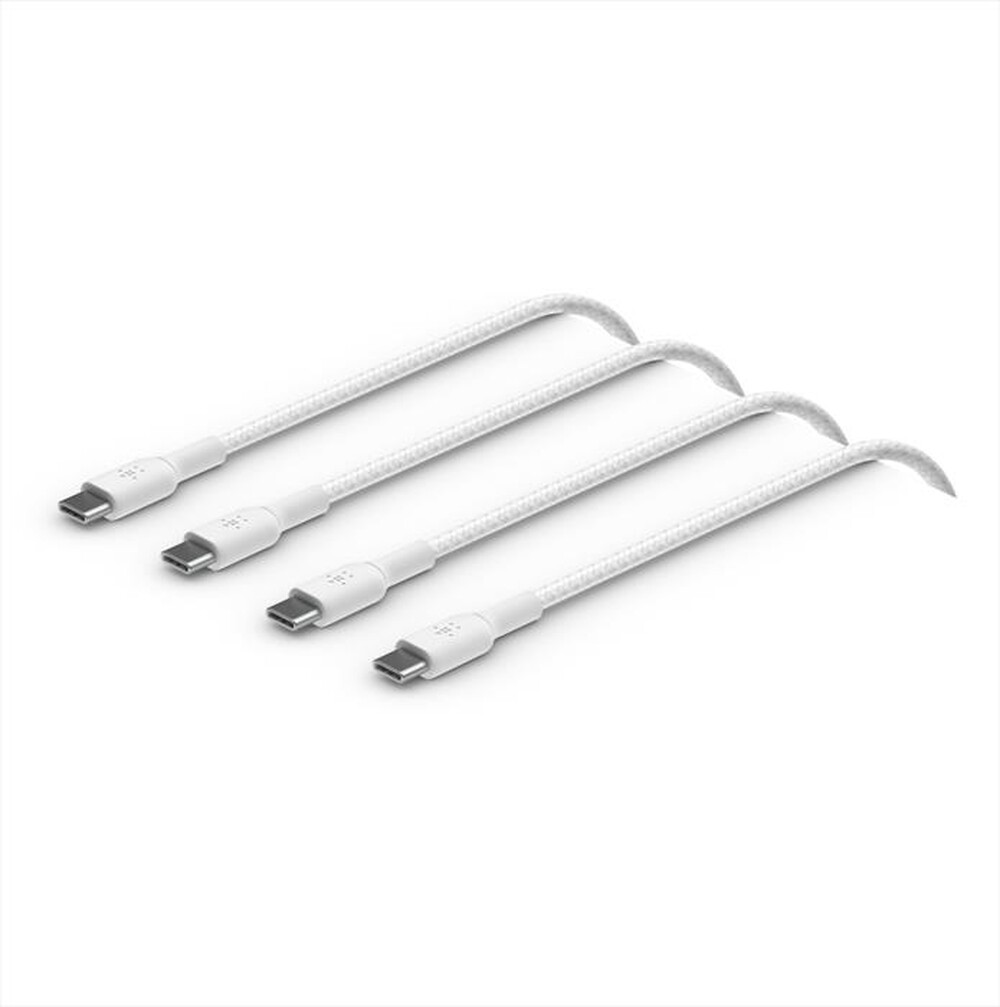 Immagine del prodotto BELKIN - CAVO INTRECCIATO PVC USB-C TO USB-C 1M TWIN PACK-Bianco