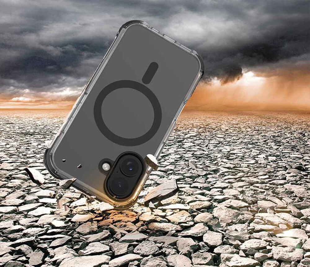 "CELLULARLINE - Cover TETRA FORCE STRONG GUARD MAG iPhone 16 Plus-Black"