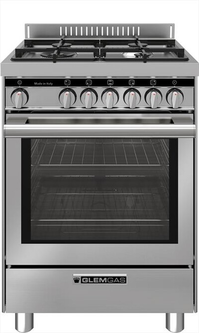GLEM GAS - Cucina a gas ST664VI Classe A-INOX
